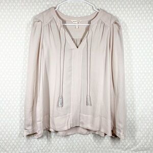 Rebecca Taylor Light Pink Silk Long Sleeve Top